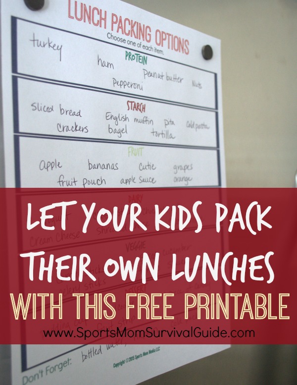 Do you feel like it's a never ending battle to come up with healthy lunch ideas and/or make lunches in the morning? Let your kids pack their own lunches! With this free printable and a few guidelines you might be surprised at how easy the transition can be. Do you feel like it's a never ending battle to come up with healthy lunch ideas and/or make lunches in the morning? Let your kids pack their own lunches! With this free printable and a few guidelines you might be surprised at how easy the transition can be.