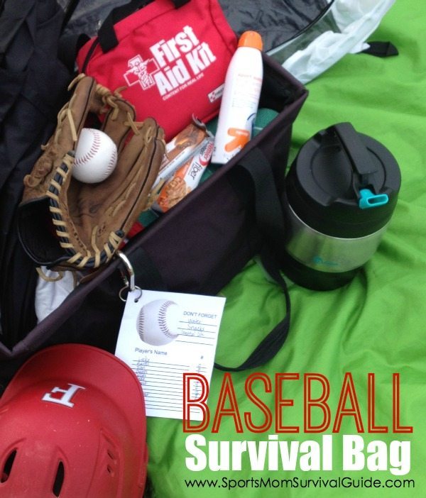 Ever leave home for a game or practice and forget something? The Baseball Survival Bag Essentials list helps you be prepped for every baseball game! Ever leave home for a game or practice and forget something? The Baseball Survival Bag Essentials list helps you be prepped for every baseball game!
