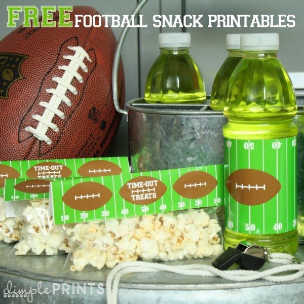 Are you a team mom? The next time you have to bring snacks for a big football game, jazz it up with one of these 5 adorable team snack printables for football!