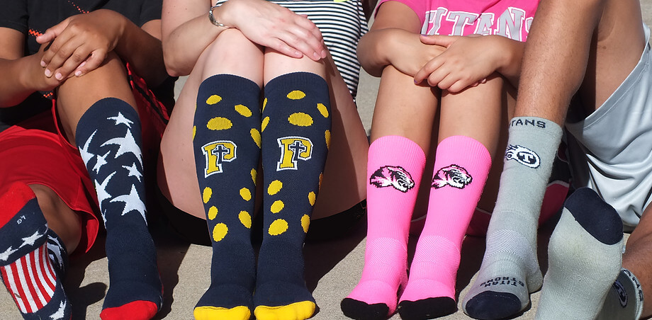 Customized elite socks fundraiser