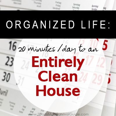 Clean your House in Only 20 Minutes a Day using this simple schedule.