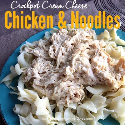 If you love yummy , but easy comfort food, you will love this Crockpot Cream Cheese Chicken & Noodles Recipe! Sure fire hit with the entire family!
