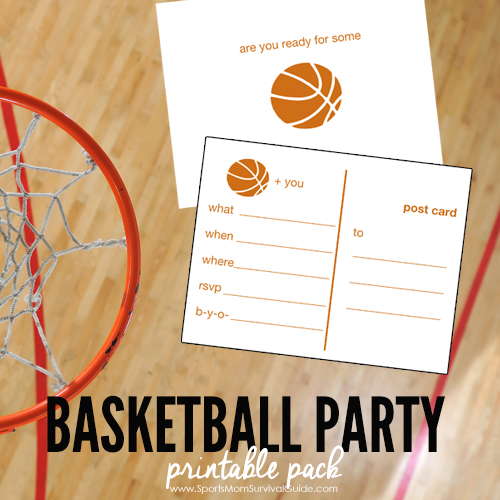 Hosting a March Madness Party or a Basketball Birthday Party? We've got you covered with this free Basketball Party Printable Pack, includes invites & more!