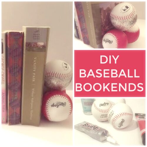DIY Baseball Bookends