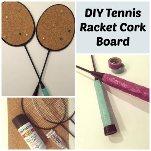 DIY Tennis Racket Cork Board
