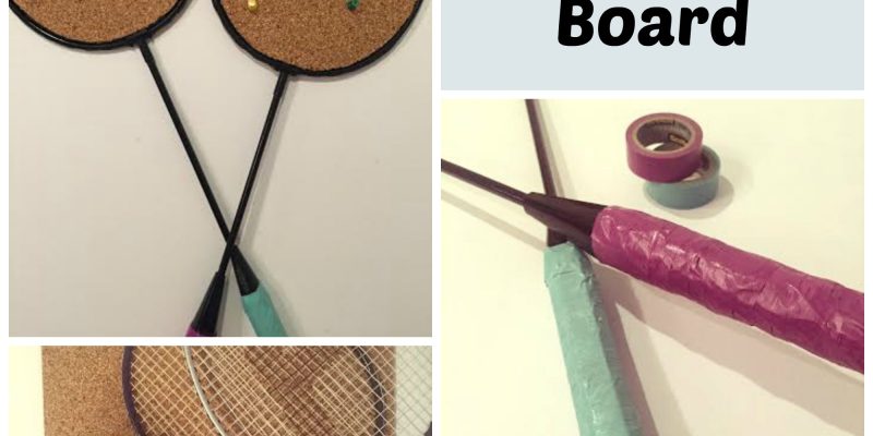 DIY Tennis Racket Cork Board