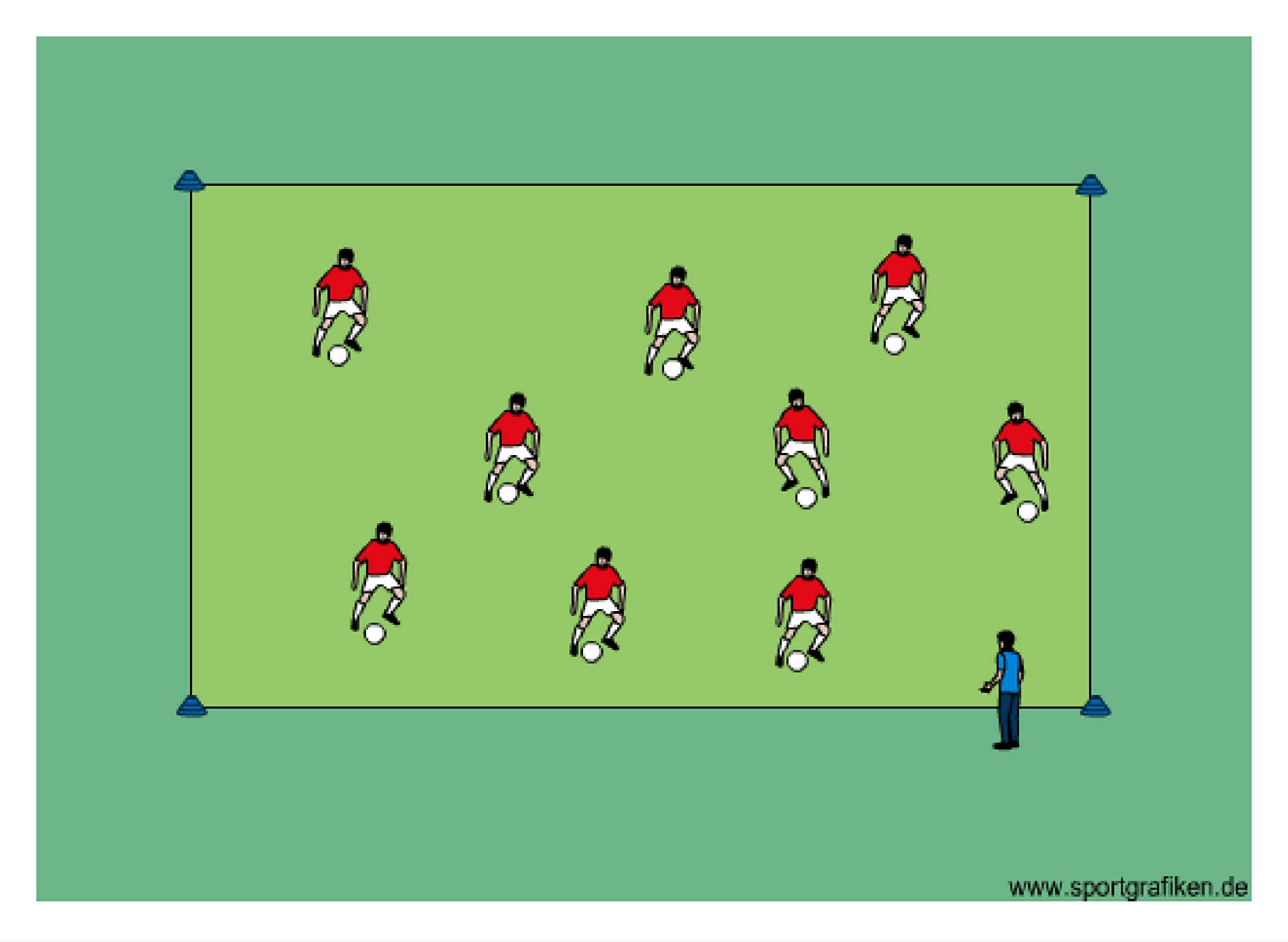 Soccer Dribbling Warm Up # 9 Training Drill