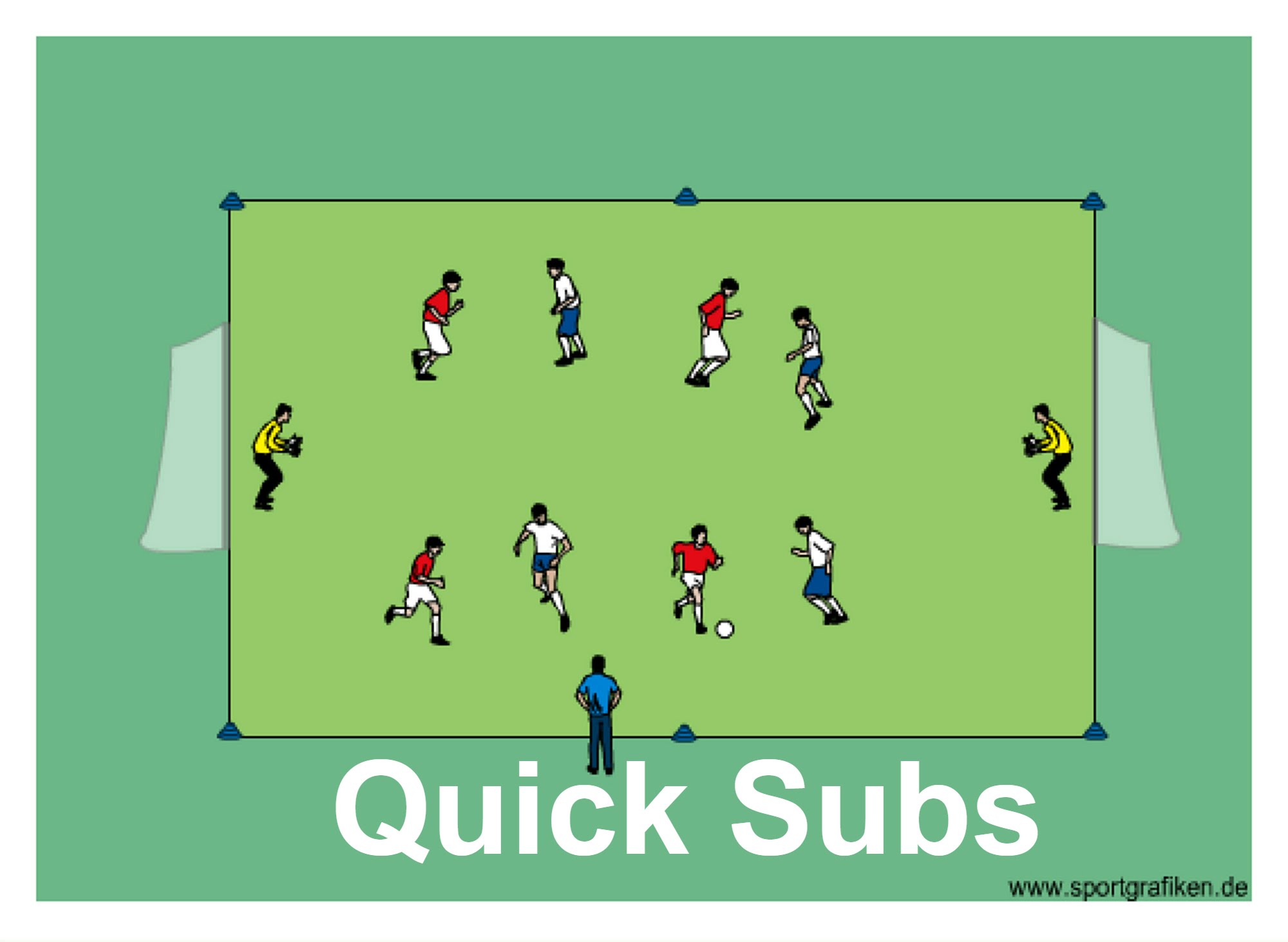 Soccer Quick Subs Training Drill