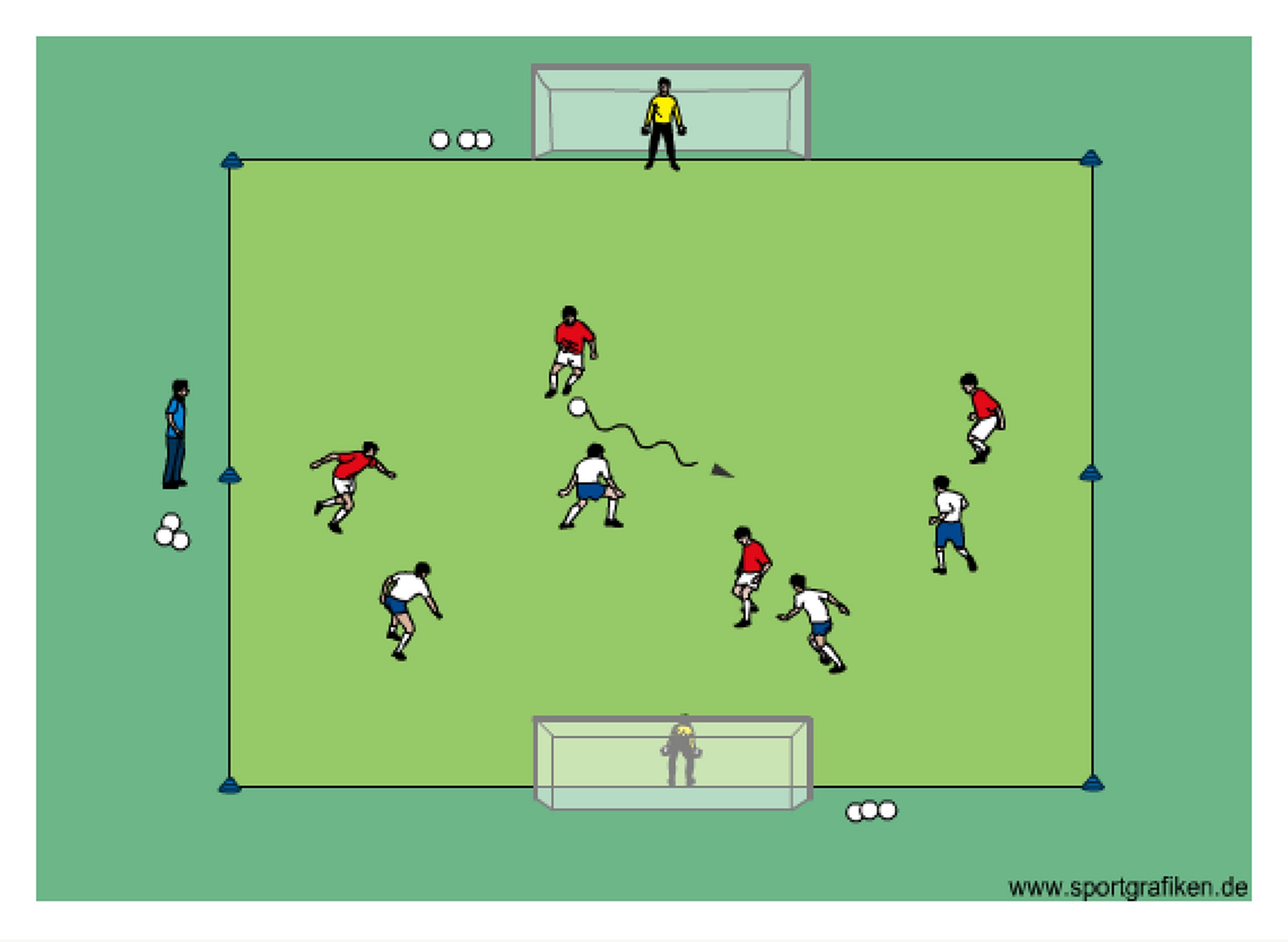 Soccer 4v4 Passing Game Training Drill