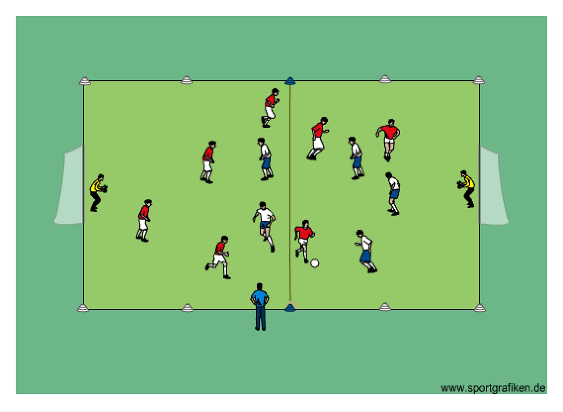 Soccer 8v6 Possess To Finish Training Drill