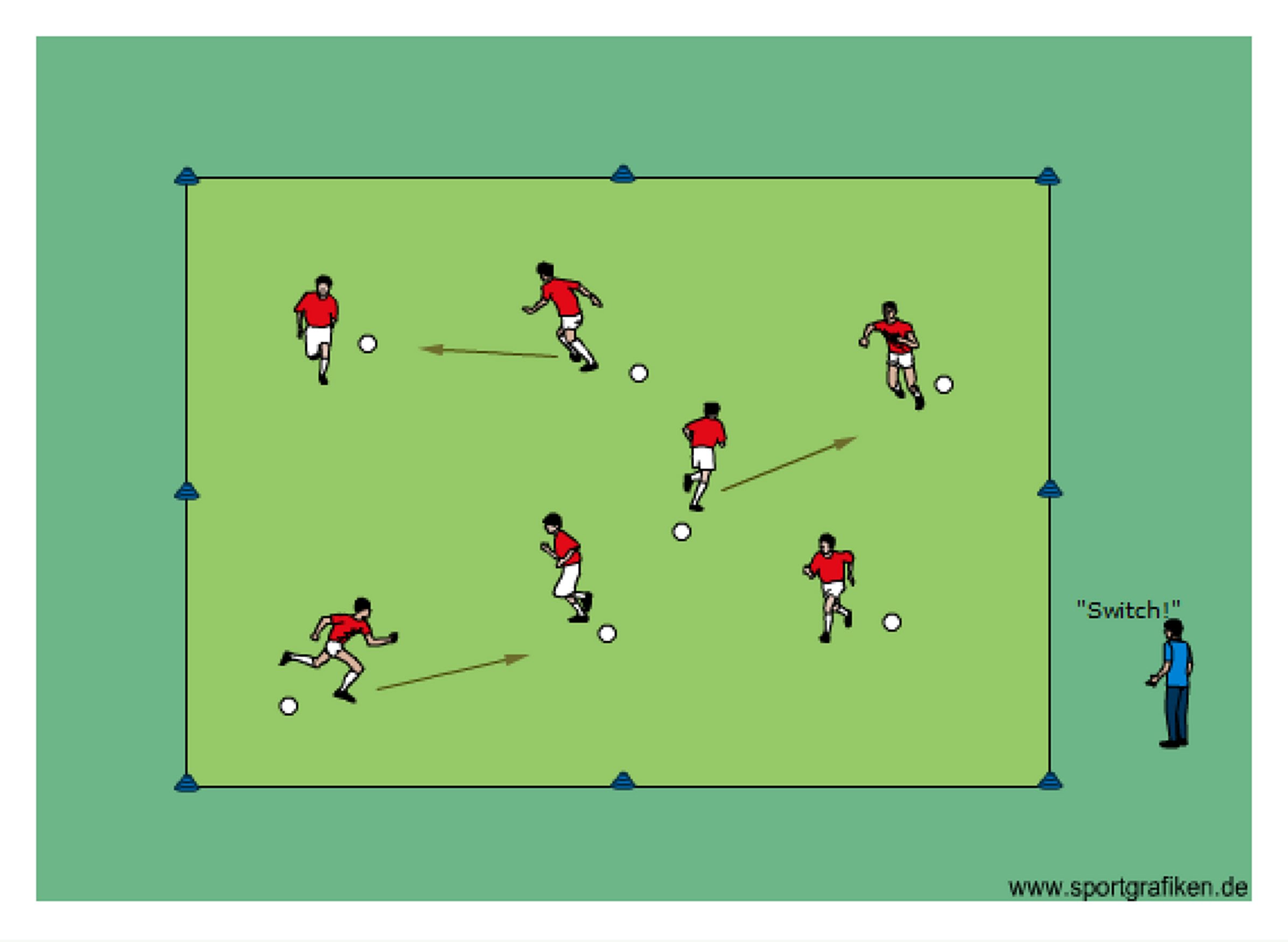 Soccer Ball Switch Training Drill