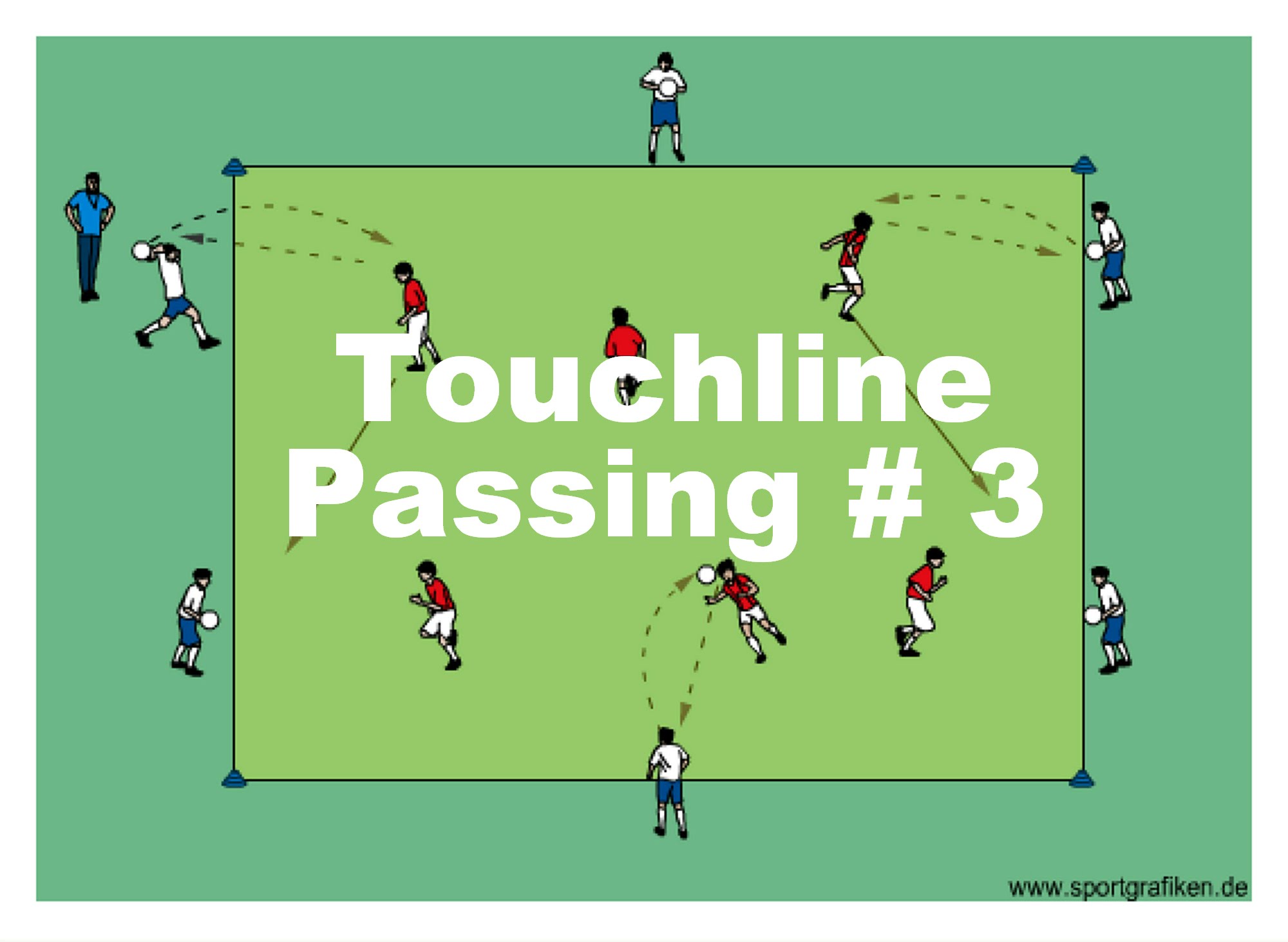 Soccer Touchline Passing # 3 Training Drill