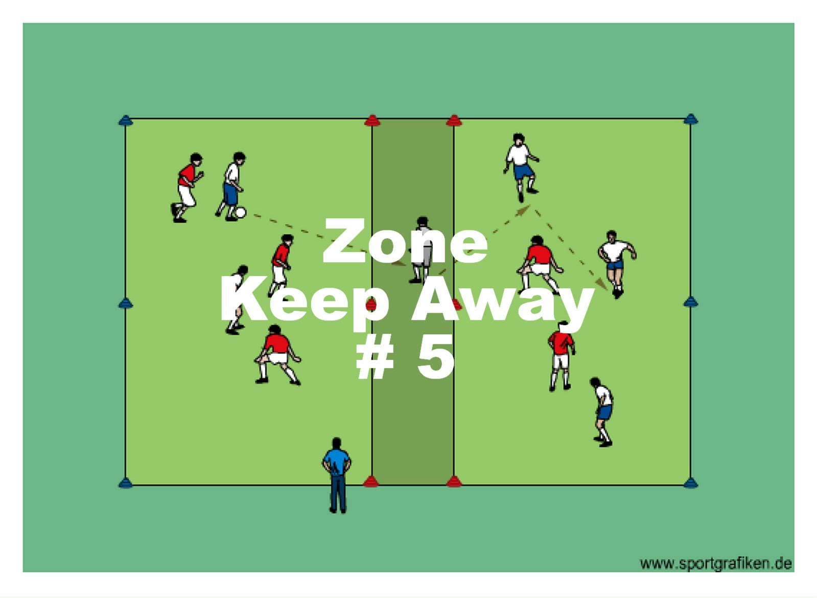 Soccer Zone Keep Away # 5 Training Drill