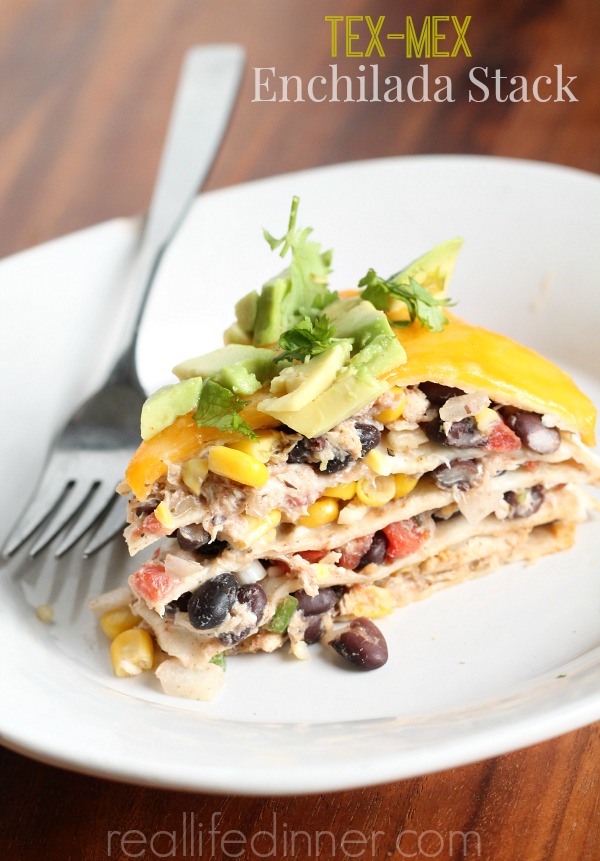 Tex-Mex Enchilada Stack from Real Life Dinner