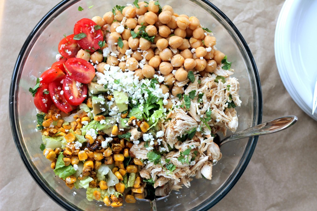 Chicken Chickpea Chopped Salad from Ambitious Kitchen