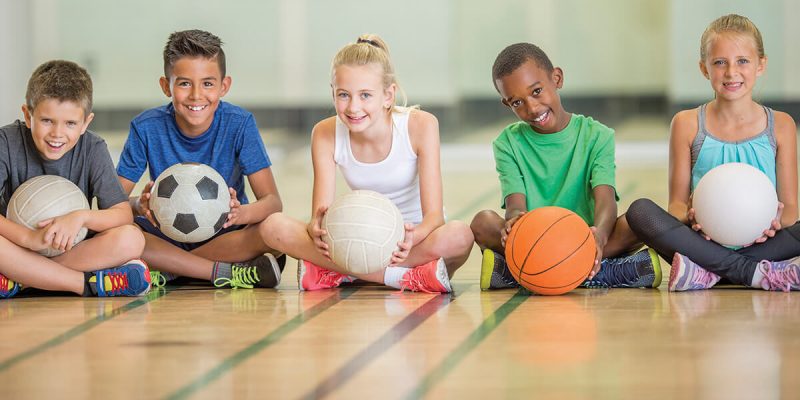 Young Athletes on a basketball court