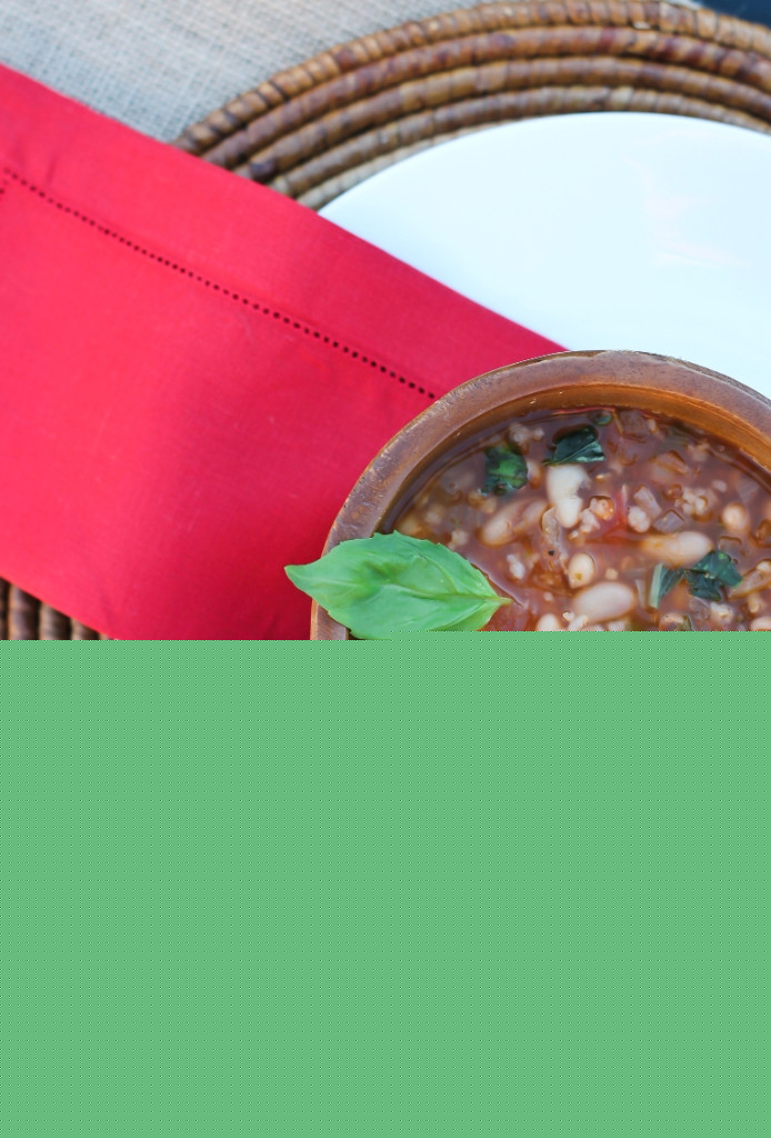 Bowl of italian white bean soup