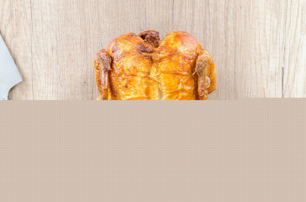 Oven roasted chicken on a cutting board