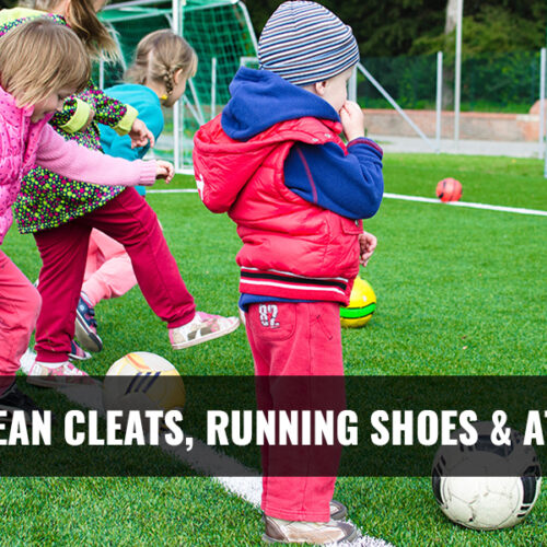 kids playing soccer who need their shoes cleaned