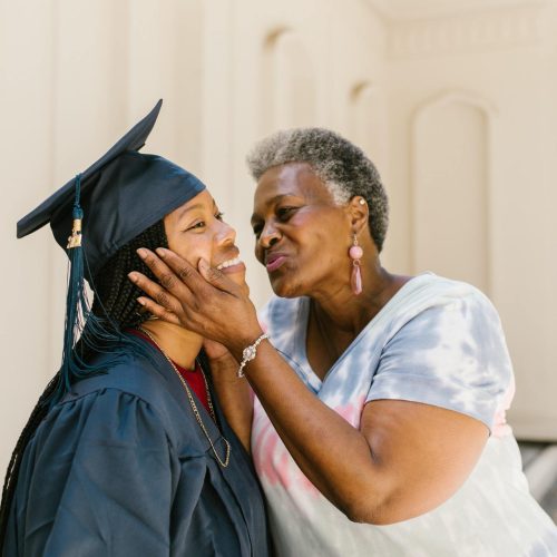 mom and daughter at graduation